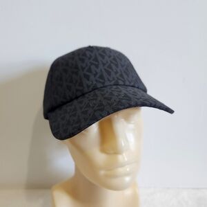 Michael Kors MK Black Allover Trademark Logo Baseball Hat Cap Unisex